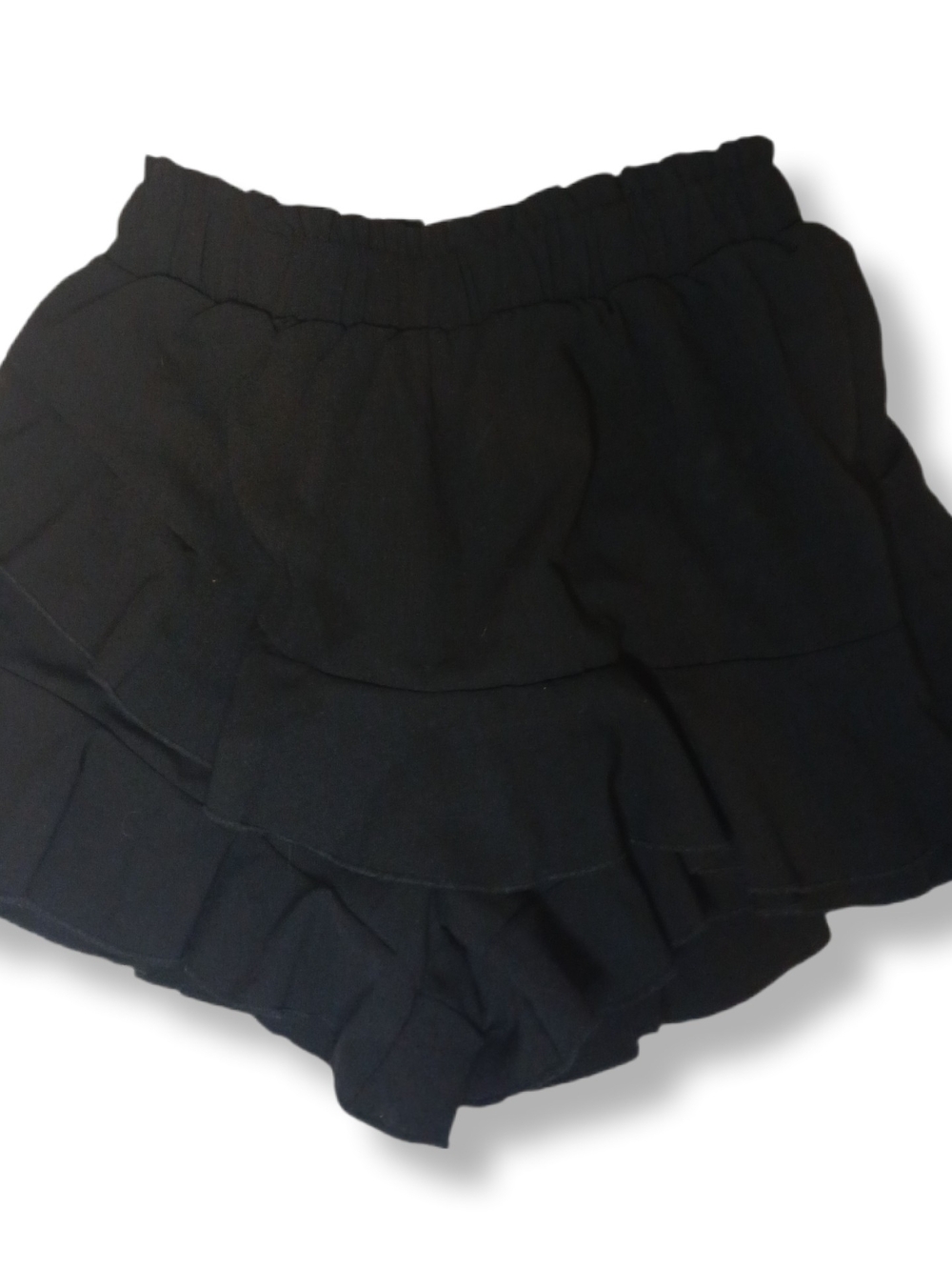 Black Ruffled Mini Skirt/Shorts